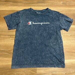 Champion Women’s Blue Acid Wash Short Sleeve Tee T-Shirt